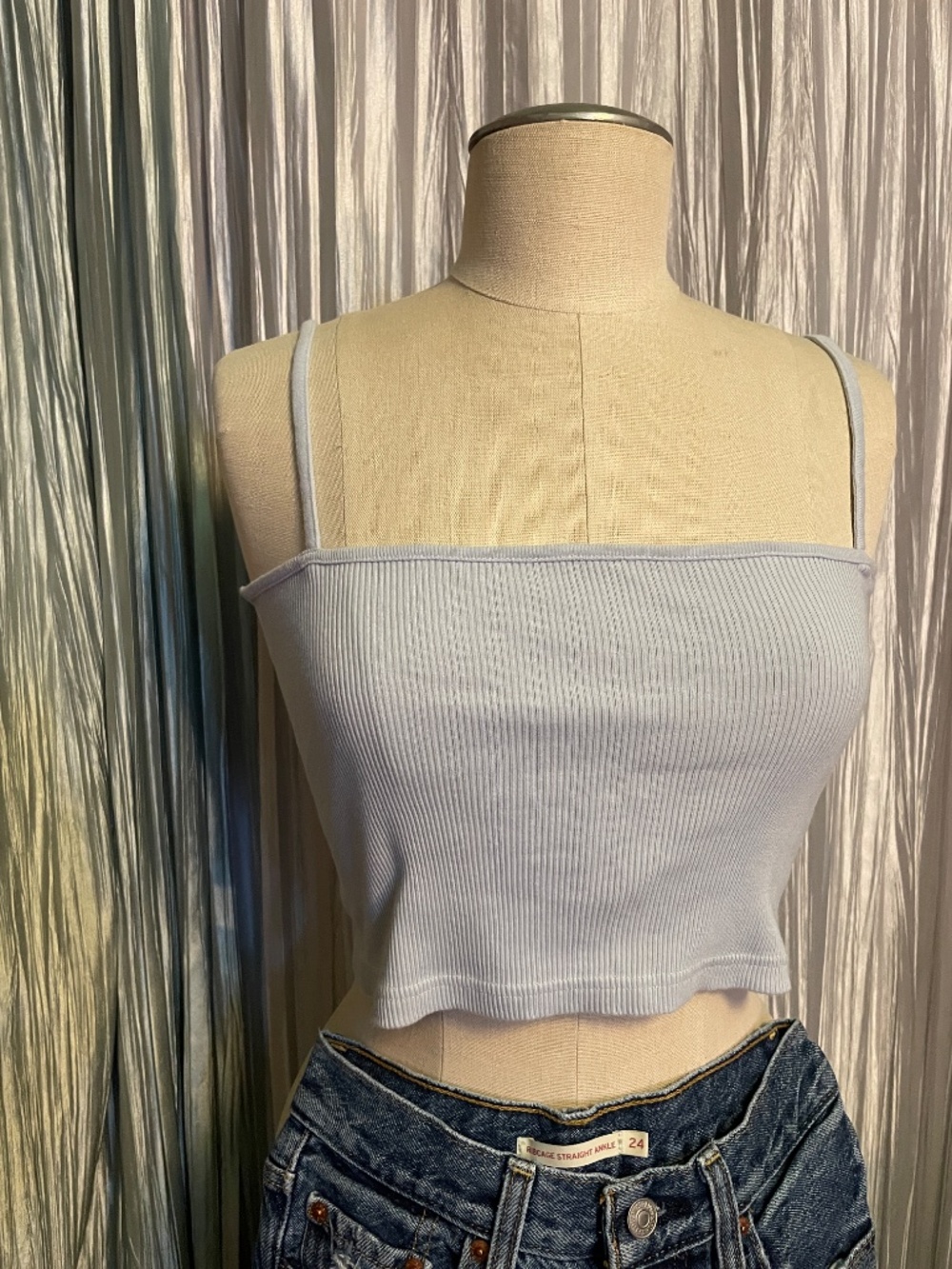 Brandy Melville Light Blue Crop Tank